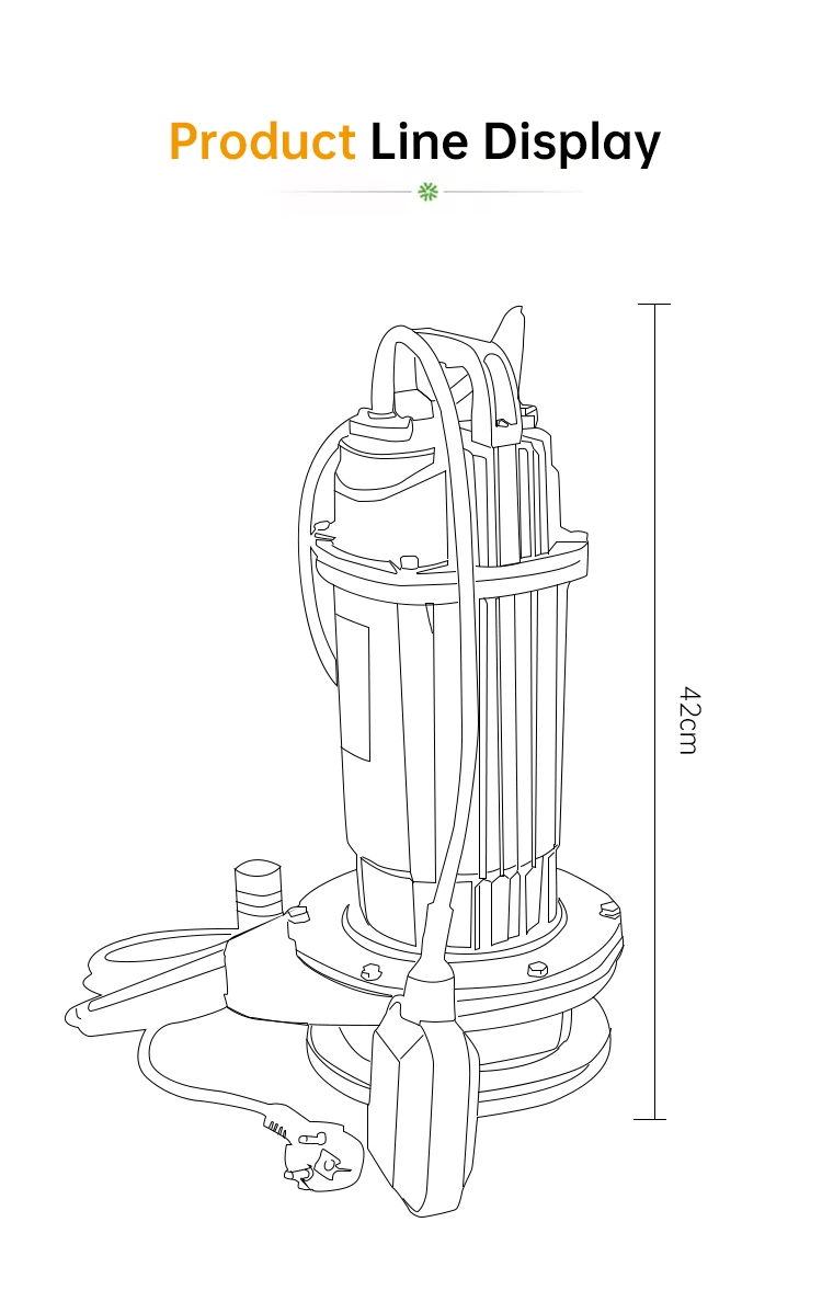 Basic Cutomization Waterpro Popular 750W 220V 2inch High Head Submersible Water Pump China Qdx Model